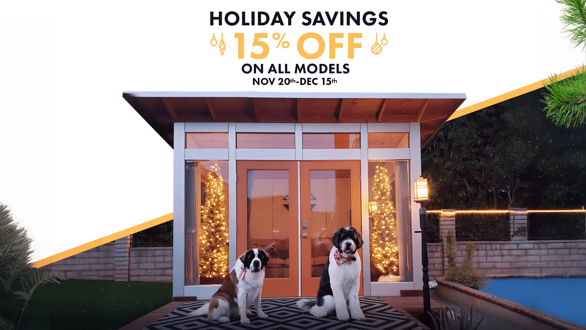 Holiday savings - 15% off all models