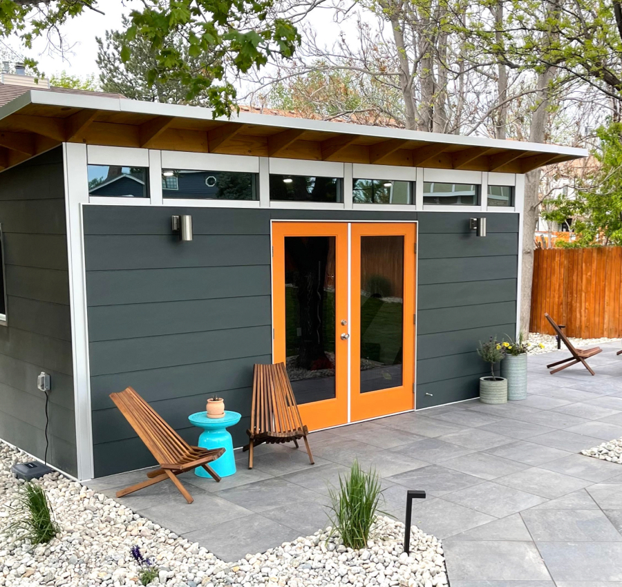 couple designing a studio shed