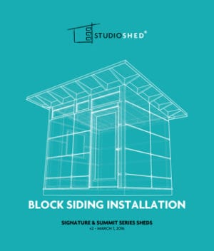 how to install studio shed Block Siding Installation