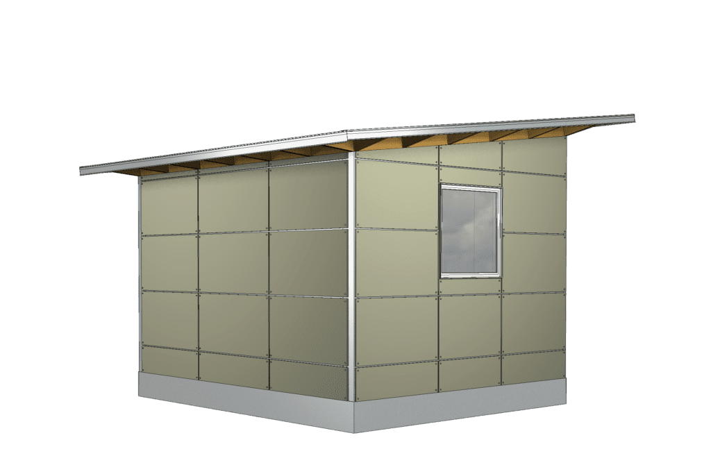pagoda backyard shed for home office, studio, man cave