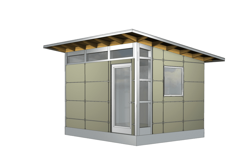 pagoda backyard shed for home office, studio, man cave