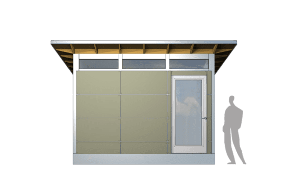 pagoda backyard shed for home office, studio, man cave