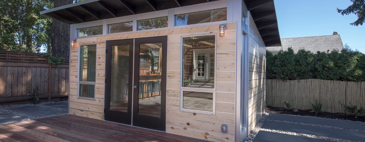 Backyard Home Yoga Studios and Gyms Studio Shed