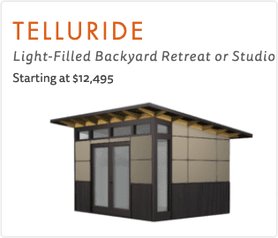 Telluride, Light-Filled Backyard Retreat or Studio, Starting at $12,495