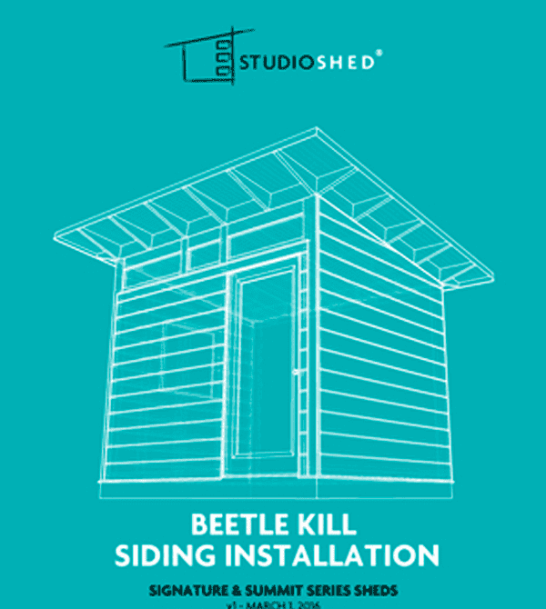 Studio Shed Beetle Kill Siding Installation Guide