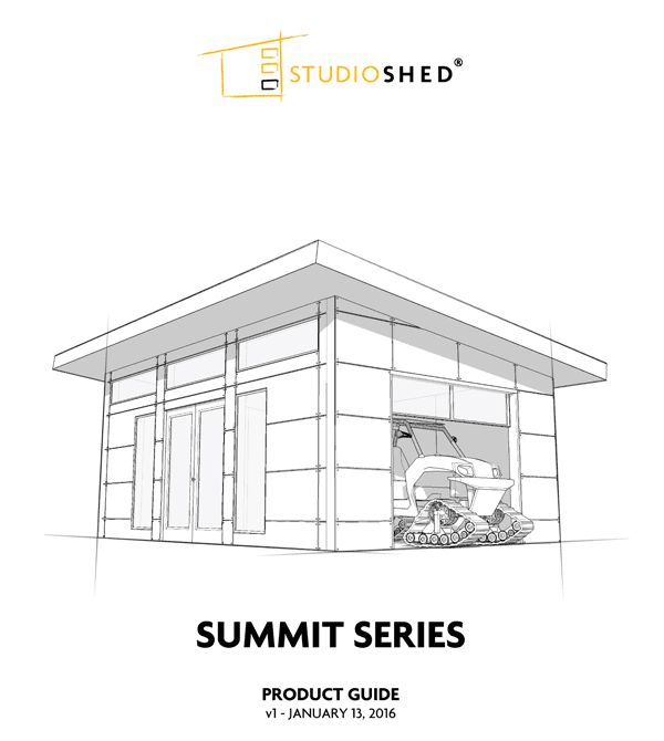 Studio Shed Summit Series Product Guide