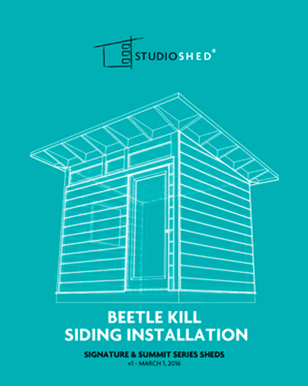 Studio Shed Beetle Kill Siding Installation Guide