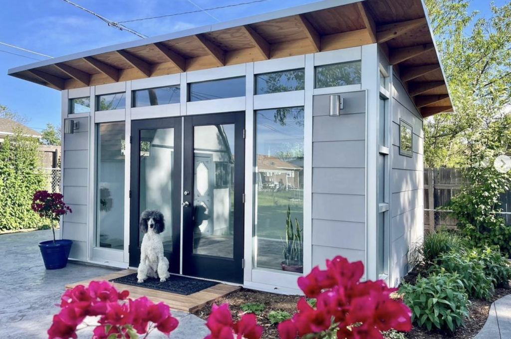 landscaping around shed